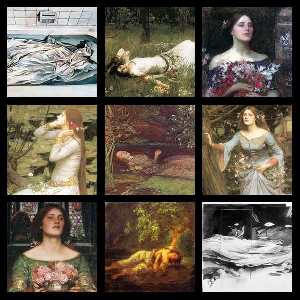 polyptique-pre-raphaelite-mort-ophelie-shakespeare-hamlet