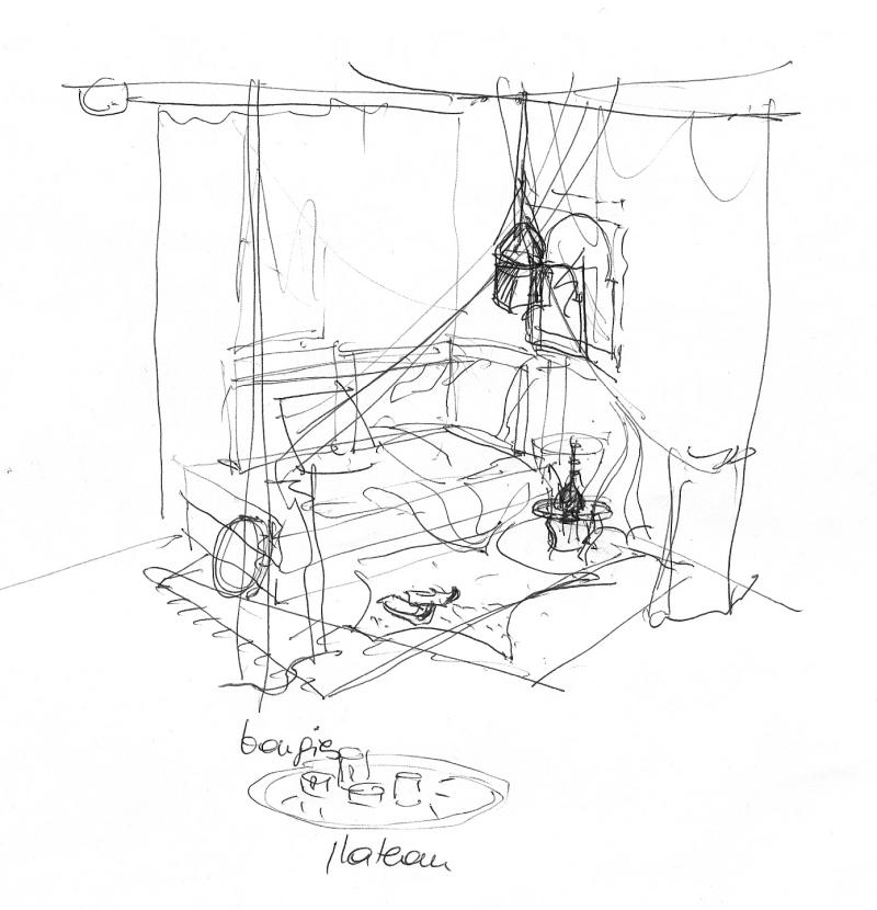 croquis-dessin-harem-oriental